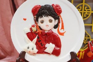 学生作品丨精致复古刺绣淡奶油蛋糕,优雅清新,简直不要太美~